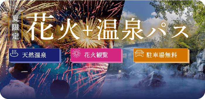 夏限定花火＋温泉パス